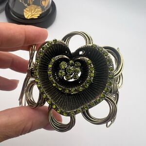 Gold and Green Statement Bracelet